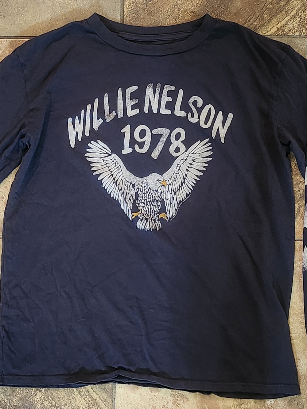 Rowdy Sprout Willie Nelson 1978 Eagle Long Sleeve Tee Shirt Size S / 14 Retro